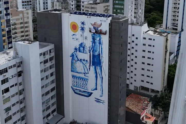 Obra “De cor azul, bela visão”
