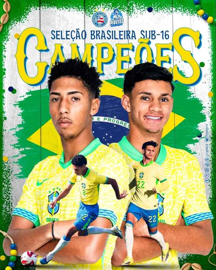 Imagem ilustrativa da imagem Seleção Sub-16 é campeã de torneio com representantes da dupla BaVi
