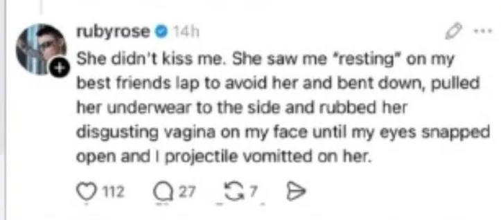 Denúncia de Ruby Rose