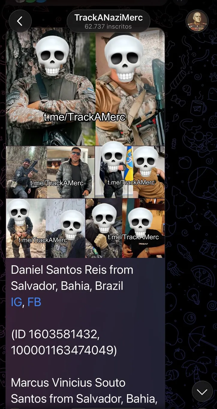 Marcus conta que passou a ser considerado alvo pelos russos