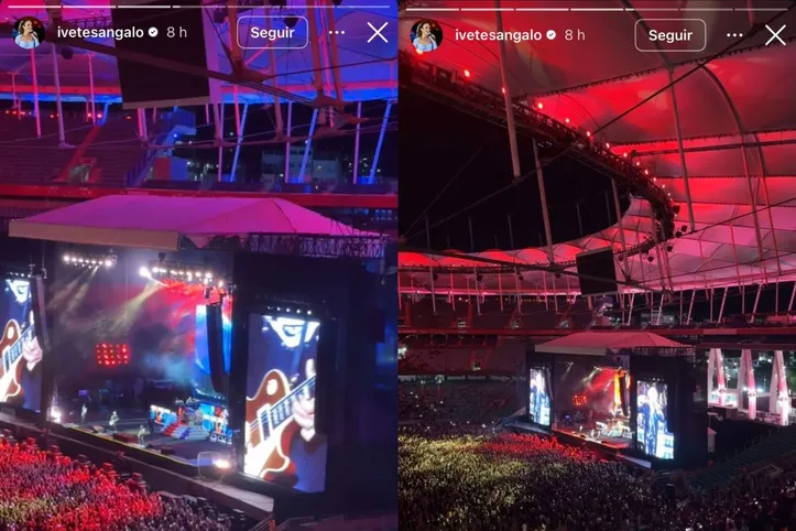 A cantora Ivete Sangalo marcou presença no show do Guns N' Roses em Salvador