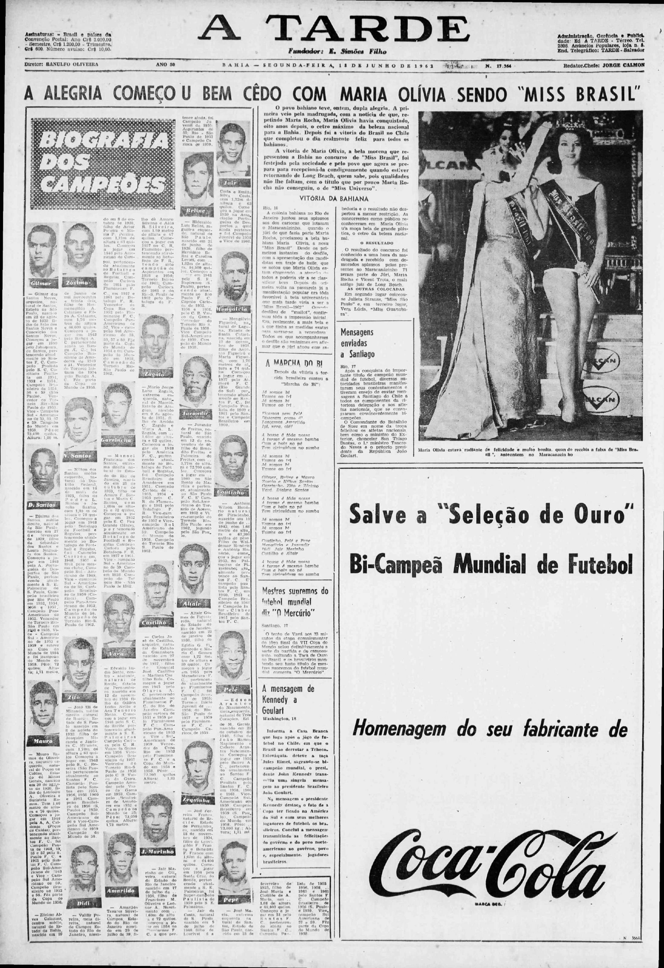Cobertura do bicampeonato do Brasil na Copa do Mundo