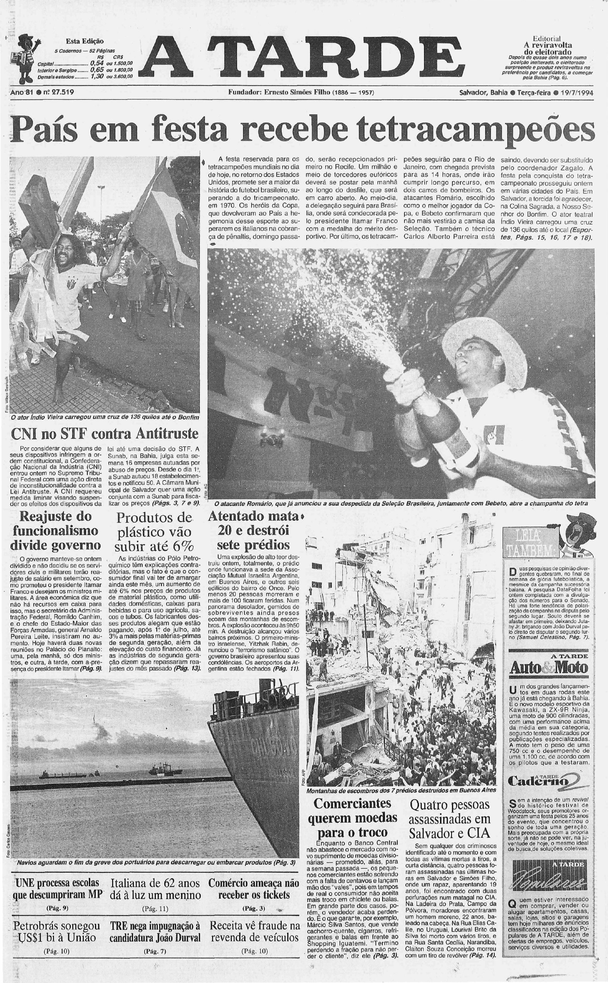 Cobertura do tetra do Brasil na Copa do Mundo