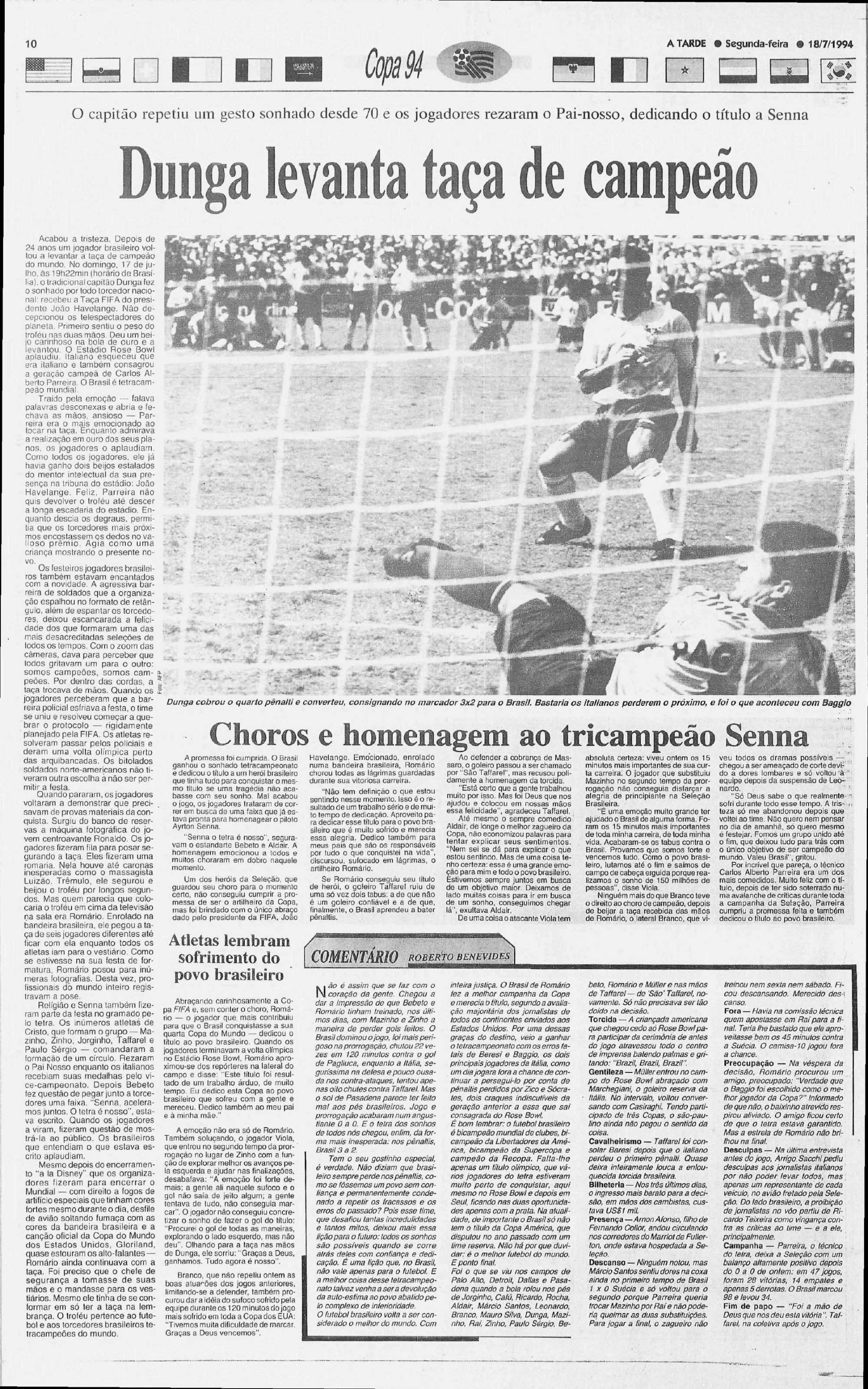Cobertura do tetra do Brasil na Copa do Mundo