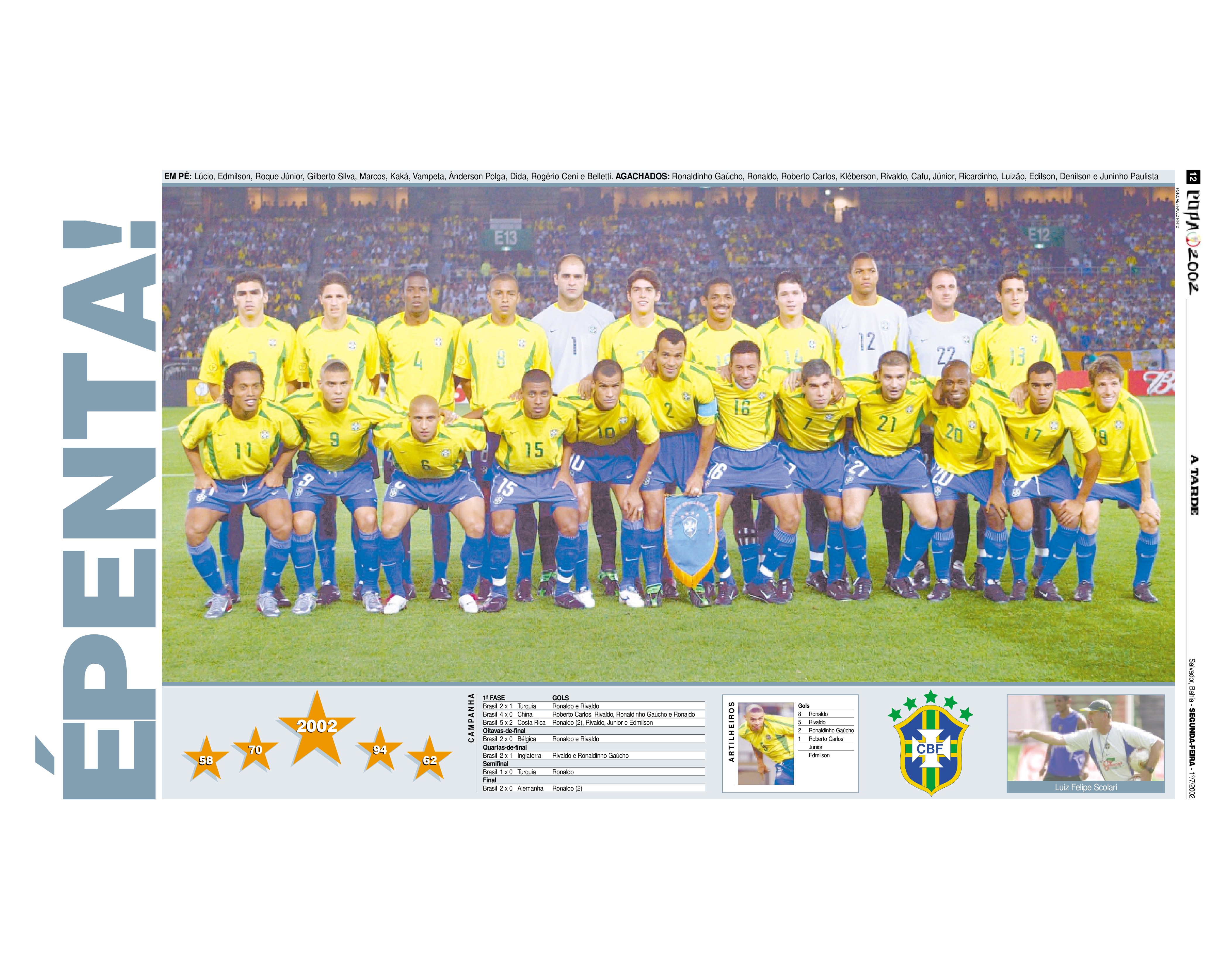 Cobertura do penta do Brasil na Copa do Mundo