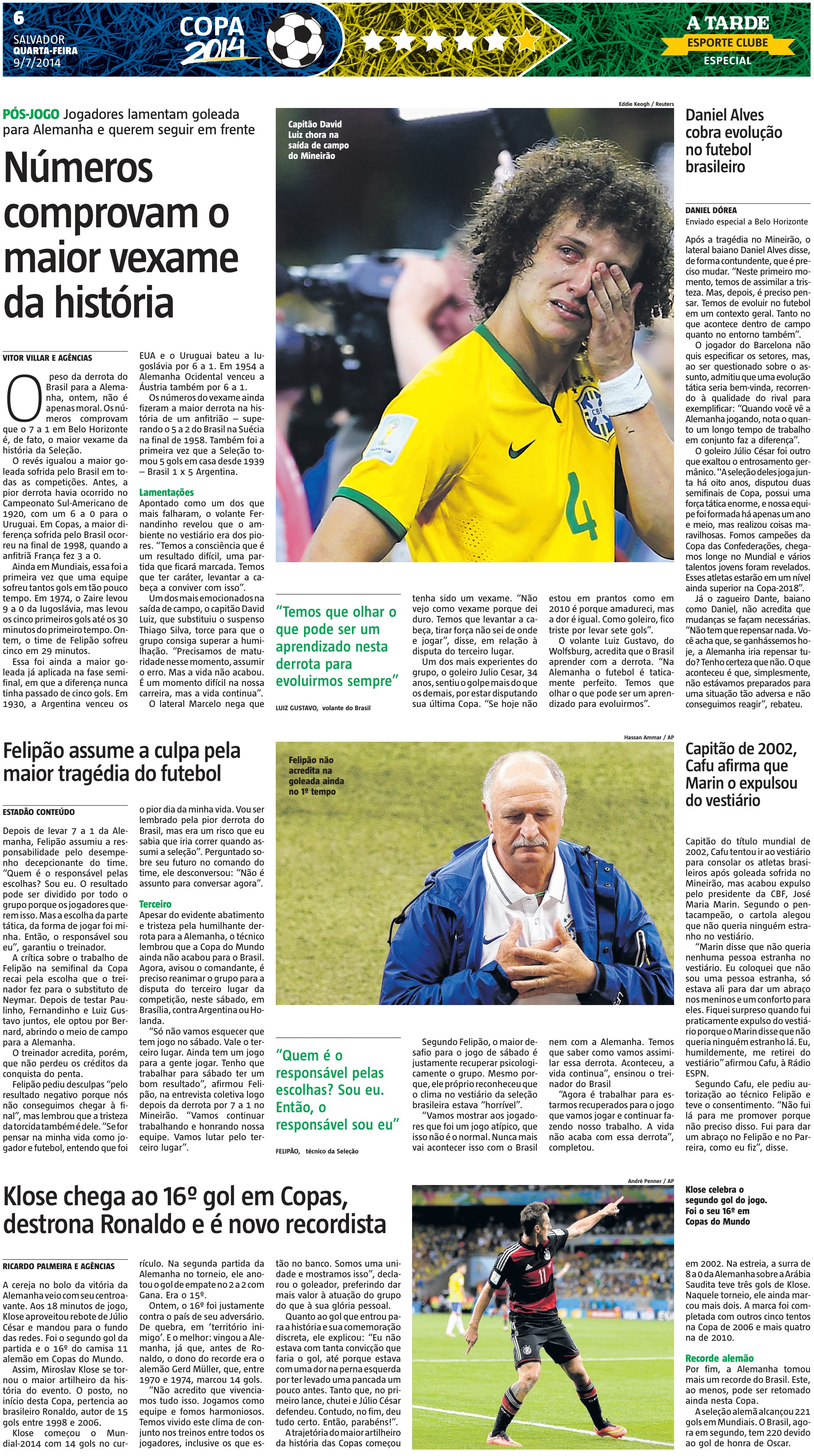 Cobertura do 7 a 1 do Brasil na Copa do Mundo