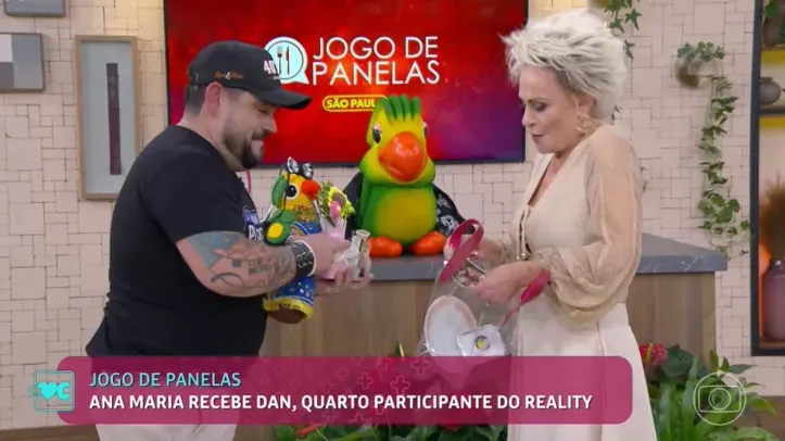 Ana Maria Braga recebeu Dan no 'Jogo de Panelas'