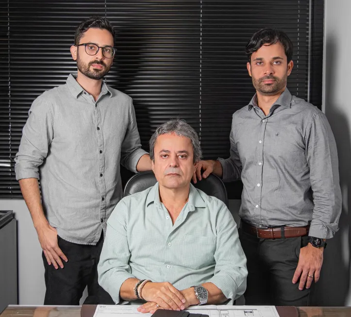 Thiago, Lucas e Nelito Oliveira, sócios da TLO Engenharia