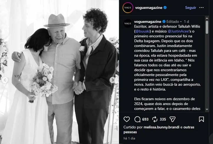 Aparição rara de Bruce Willis