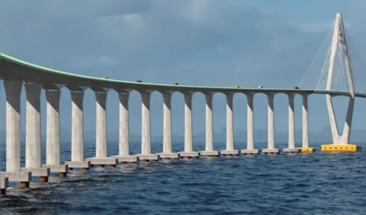 Imagem ilustrativa da imagem Aumento deixa vão central da Ponte Salvador-Itaparica mais extenso
