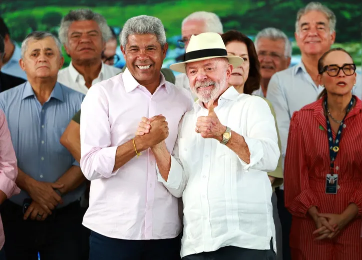 Presidente Lula (PT) e governador Jerônimo Rodrigues (PT)