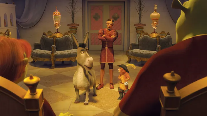 Burro e Gato de Botas em Shrek Terceiro
