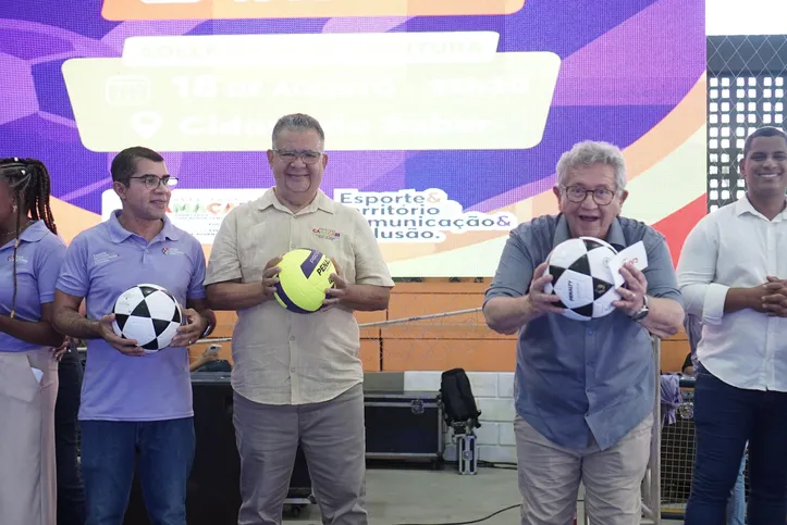 Da esquerda para direita: Márcio Neves, Teo Ribeiro e Luiz Caetano