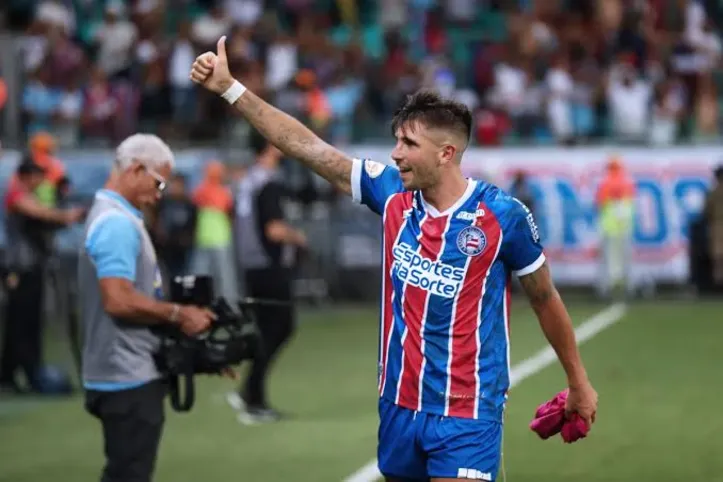 Lucas Mugni em campo pelo Bahia em 2023