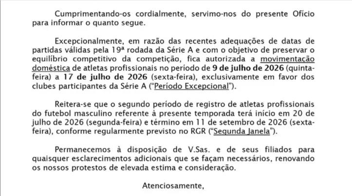 Exceção criada pela CBF não contempla jogadores contratados fora do país