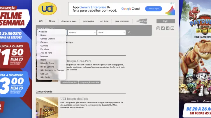 Site da UCI