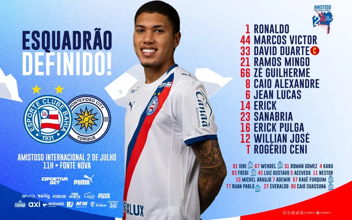 Escalação do Bahia
