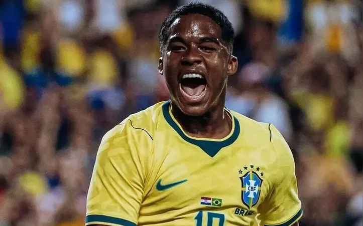 Endrick pela Seleção Brasileira