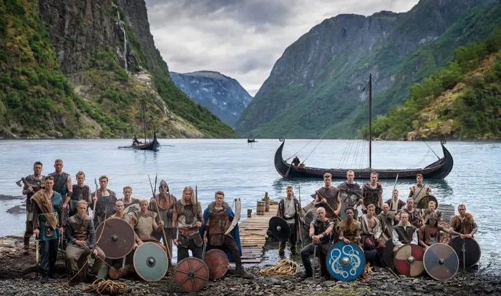 Seleção da Noruega vestida com trajes insipirados nos guerreiros vikings