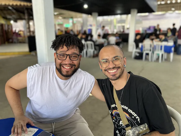 Jadilson Machado e amigo no Gamepólitan 2026