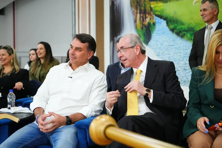 Flávio Bolsonaro e Eduardo Cunha