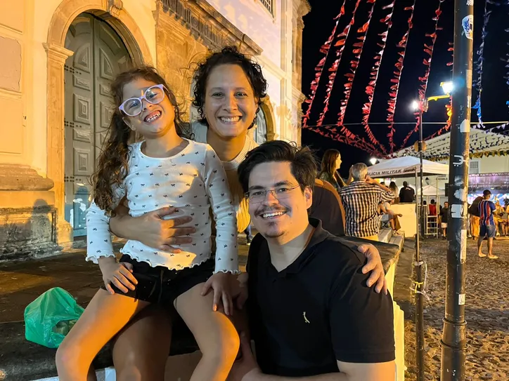 Estêvão Campagnoli com a família