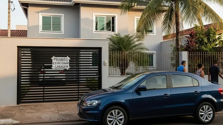 Estacionar em frente à garagem pode render multa de R$ 130,16, não importa quem seja o proprietário do veículo