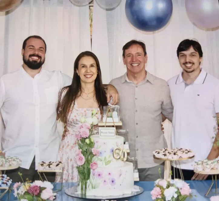 Eduardo Martins, Maria Anna com Pedro e os filhos Peo e Rodrigo