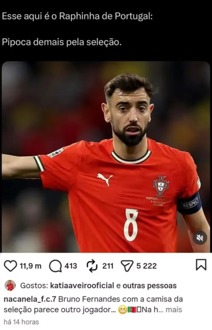 Irmã de Cristiano Ronaldo curte crítica a Bruno Fernandes