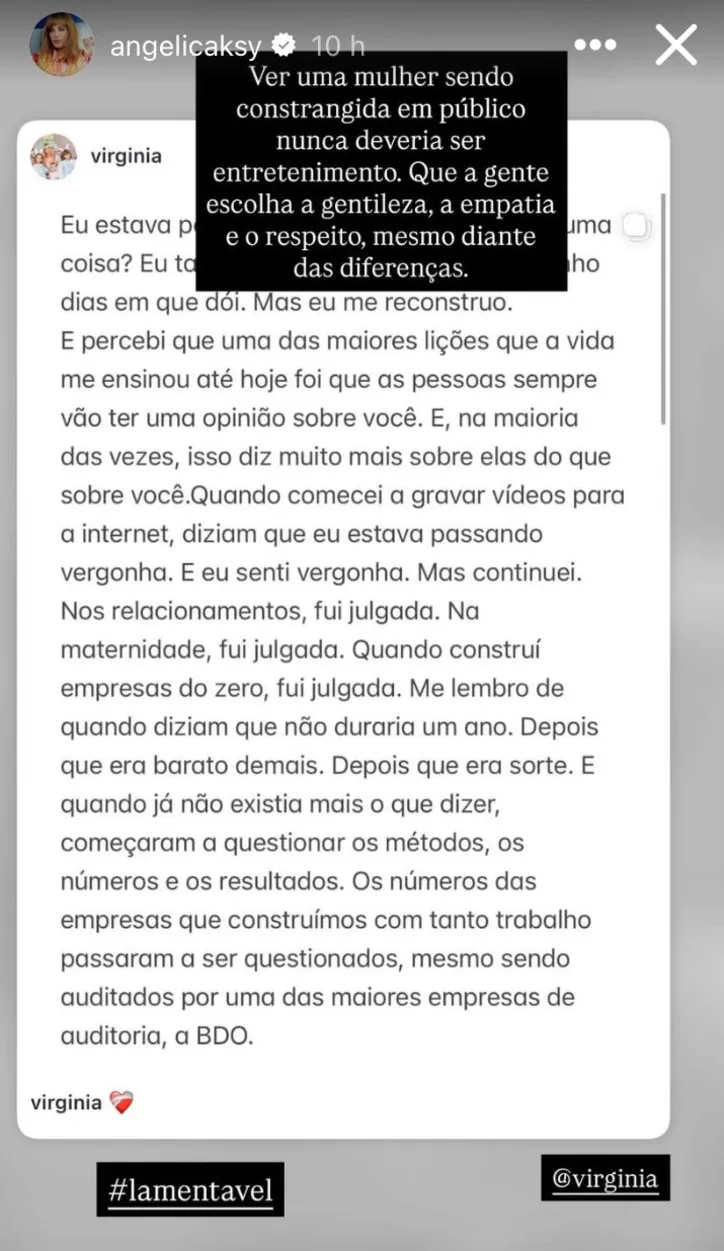 Publicação de Angélica