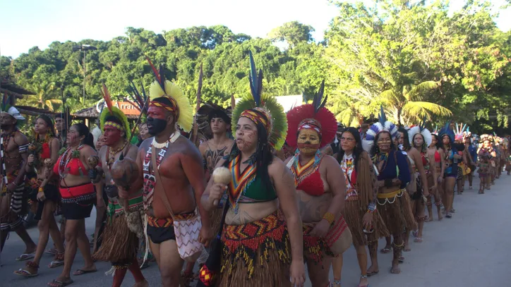 Indígenas Pataxós fazem manifetações contra decisão judicial de reintegração de posse