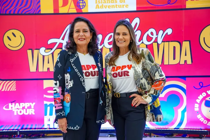 Suzana Mamede e Kika Mamede comandaram o lançamento da temporada Orlando/Disney 2027 da Happy Tour
