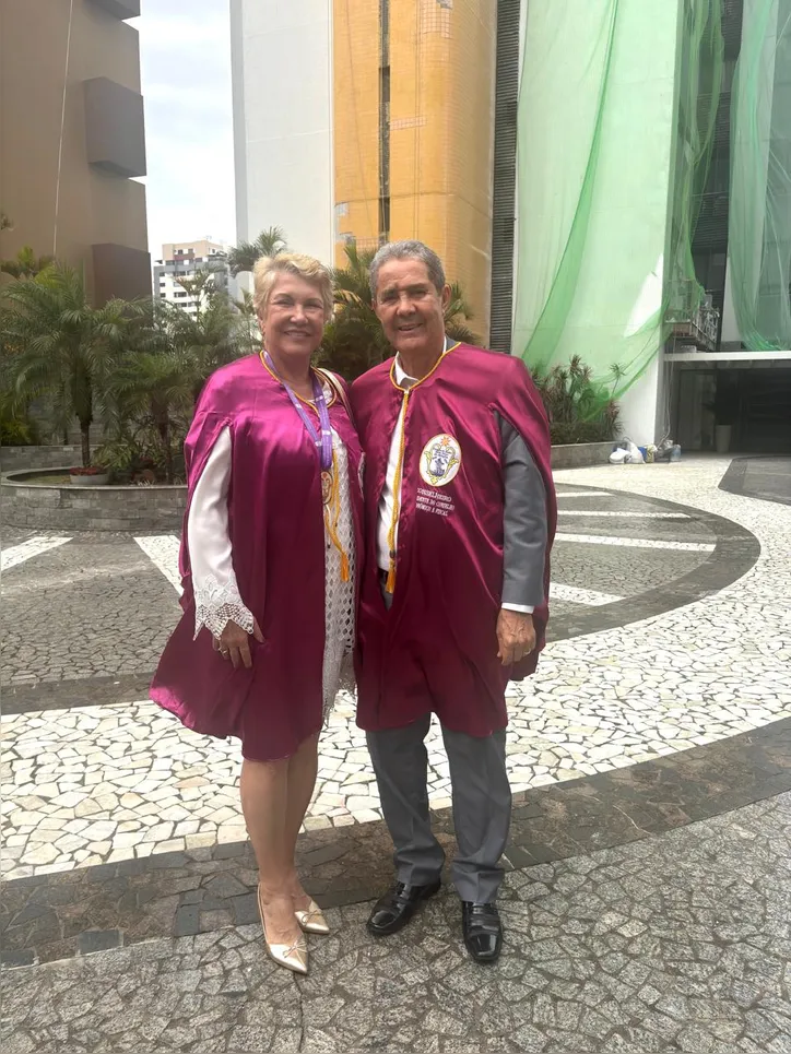Magda e Jorge Teixeira celebram a posse da advogada como membro estatutário da Irmandade do Senhor do Bonfim da Bahia