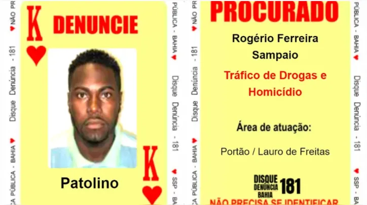 'Patolino' estava no Baralho do Crime da SSP