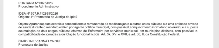 Imagem ilustrativa da imagem MP-BA investiga suspeitas de acúmulo de funções em prefeitura