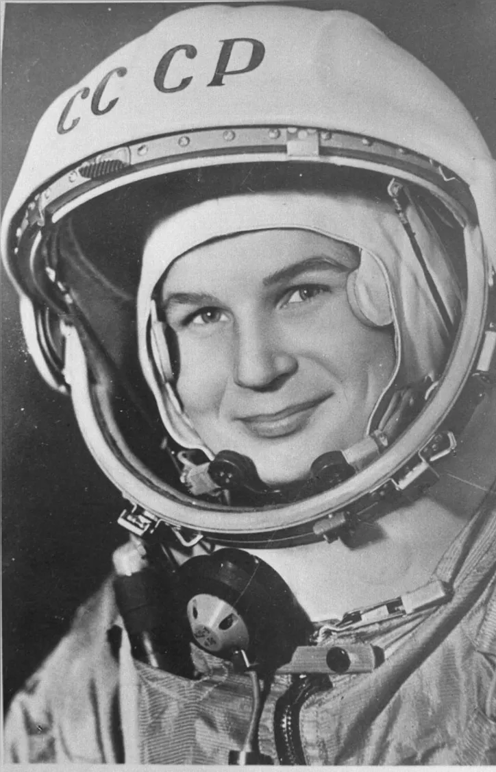 Tereshkova em 1963. Ela permanece sendo a única mulher em missão solo de viagem ao espaço