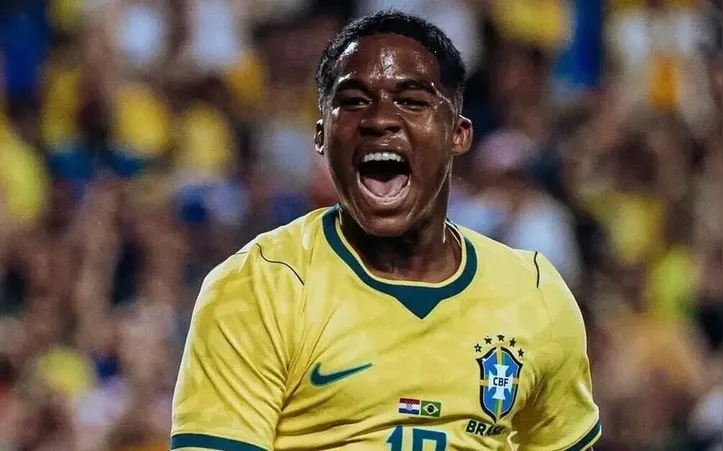 Endrick pela Seleção Brasileira