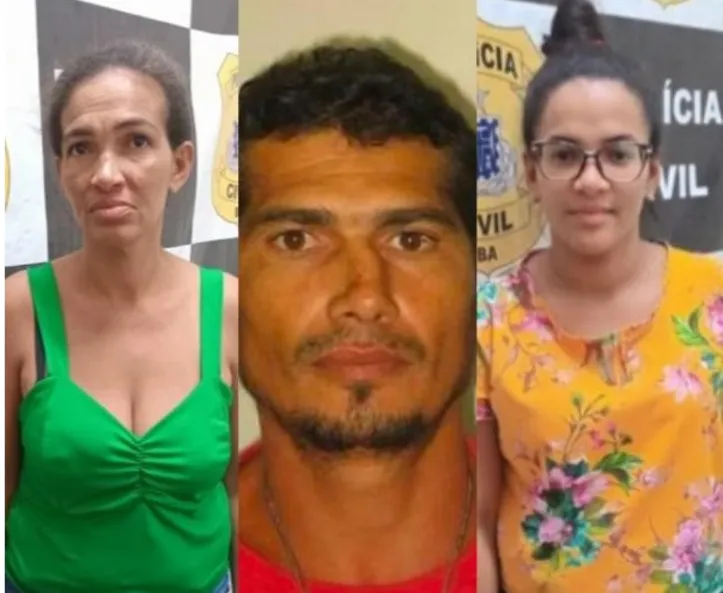 Maria Eunice (esq.), João e Vitória também estão presos