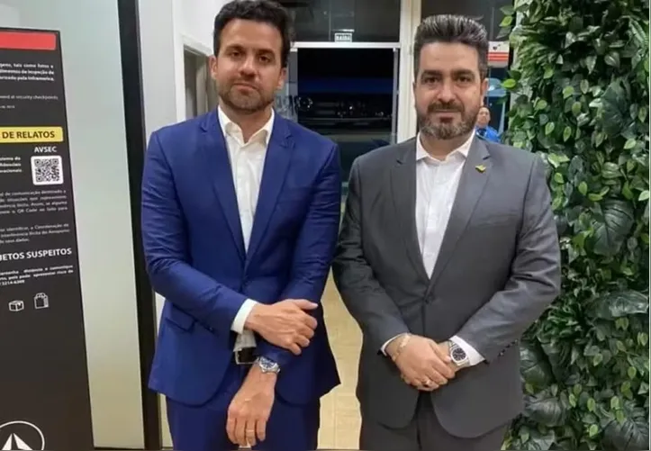 Pablo Marçal e Leonardo Avalanche, presidente nacional do PRTB