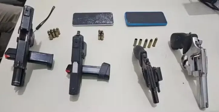 Armas apreendidas durante operação