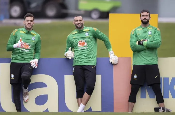 Alisson, Ederson e Weverton também foram o trio de goleiros na Copa do Mundo de 2022