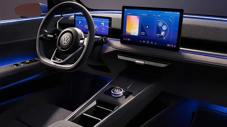 Interior Volkswagen ID. Polo 100% elétrico
