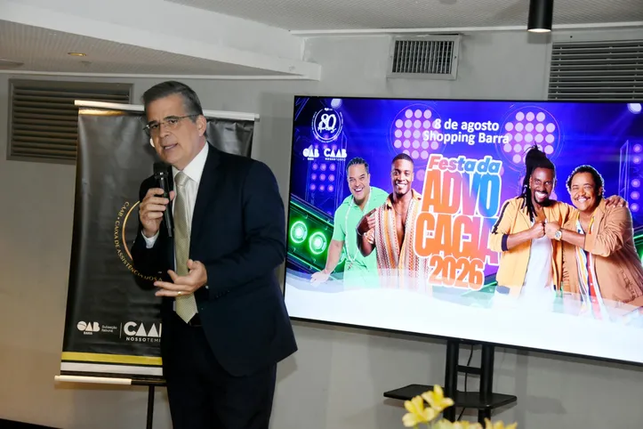 Maurício Leahy, presidente da CAAB, nos últimos preparativos para a Festa da Advocacia 2026