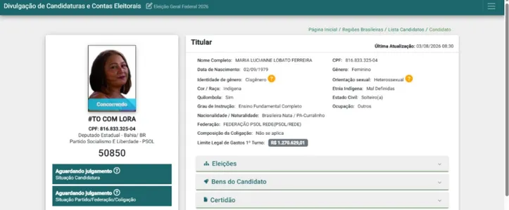 Imagem ilustrativa da imagem Zebra dos Animais, Bad Boy e mais: candidatos surpreendem com nomes inusitados