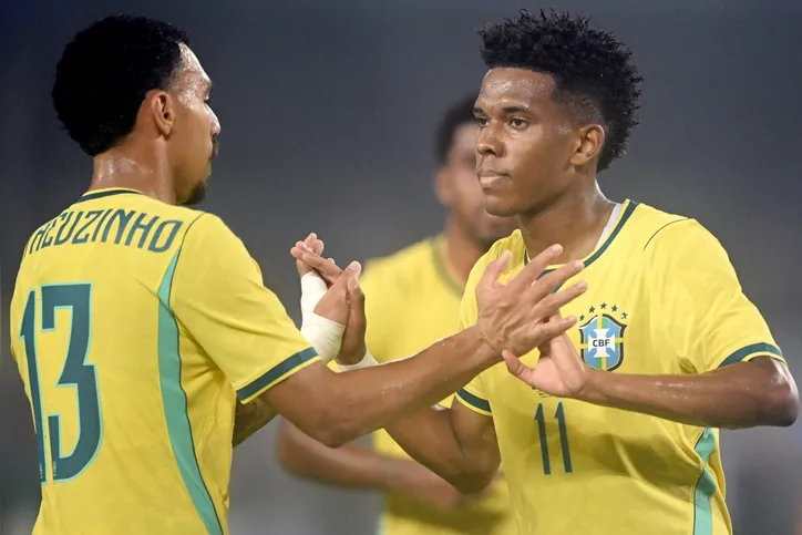 Estêvão marcou um dos quatro gols brasileiros