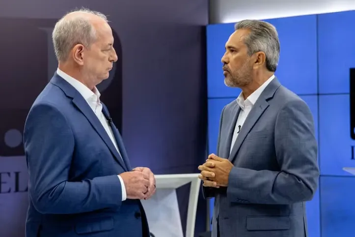 Candidatos ao governo do Ceará durante debate na TV
