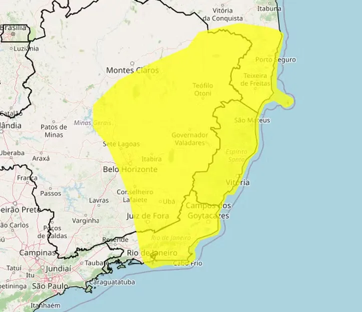 Trecho da Bahia em alerta