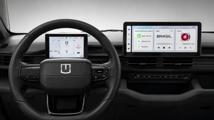 Interior caminhão elétrico F3E