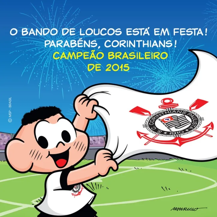 Casc&atilde;o parabenizando o Corinthians