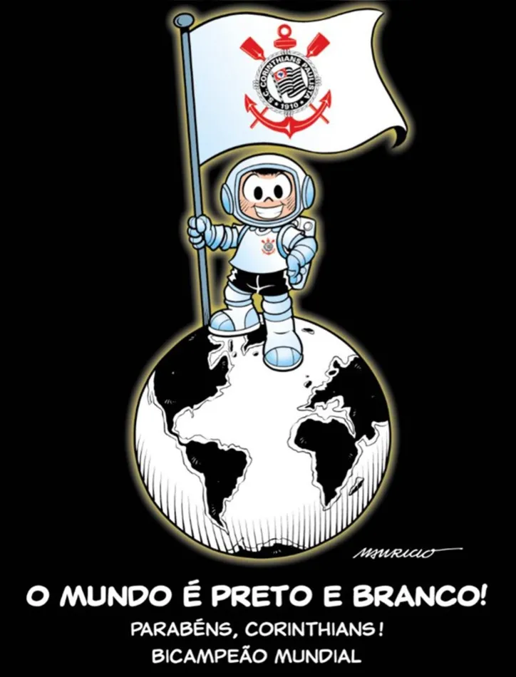 Casc&atilde;o parabenizando o Corinthians